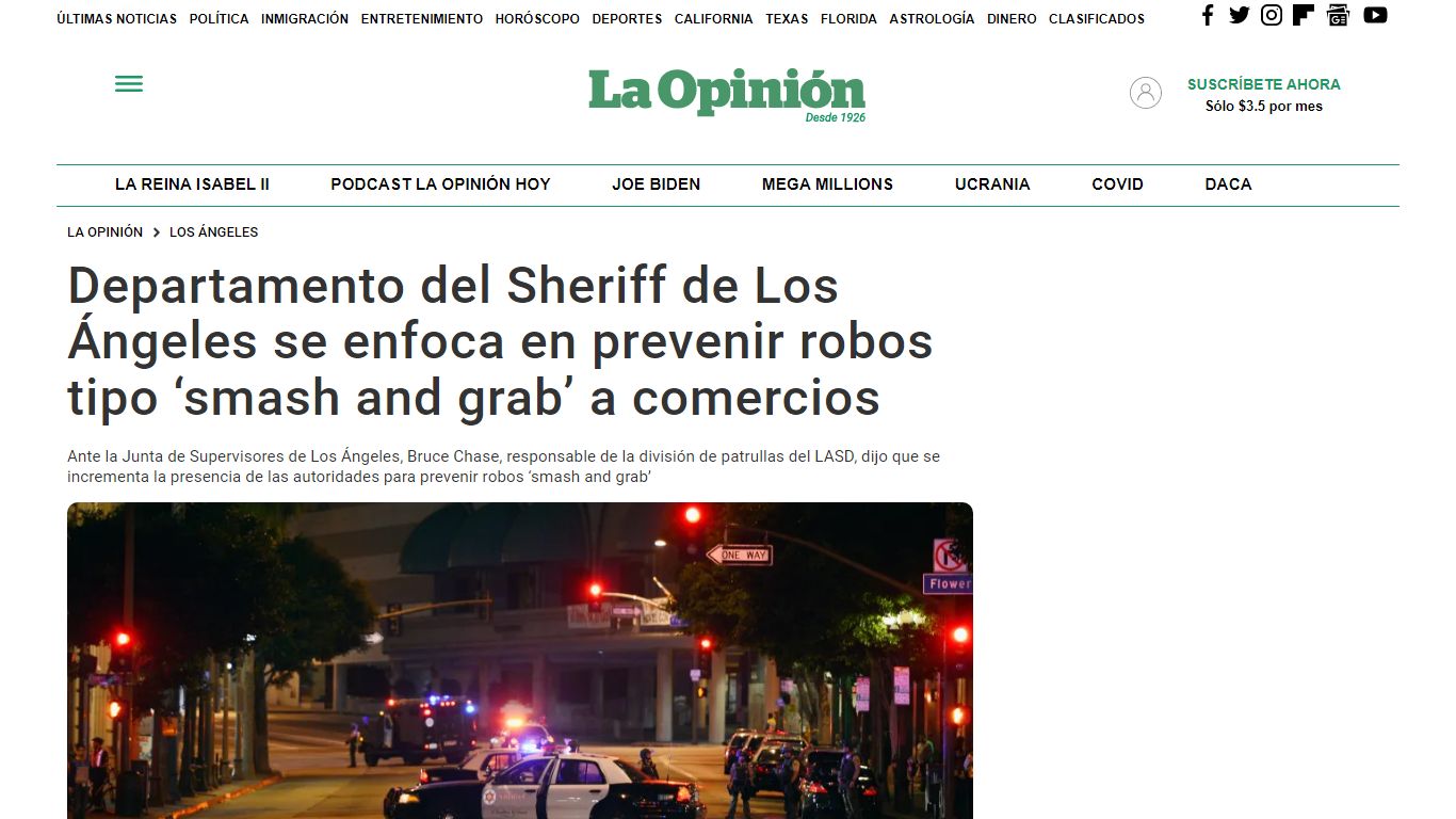 Departamento del Sheriff de Los Ángeles se enfoca en prevenir robos ...