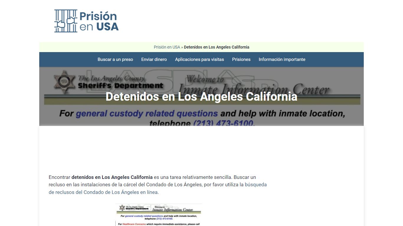 Detenidos en Los Angeles California - Prisión en USA